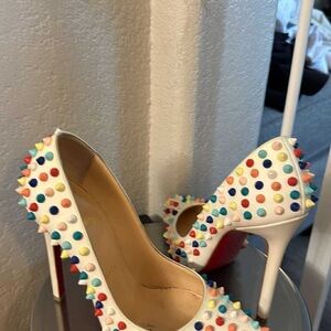 Christian Louboutin Multicolor Studded Heels